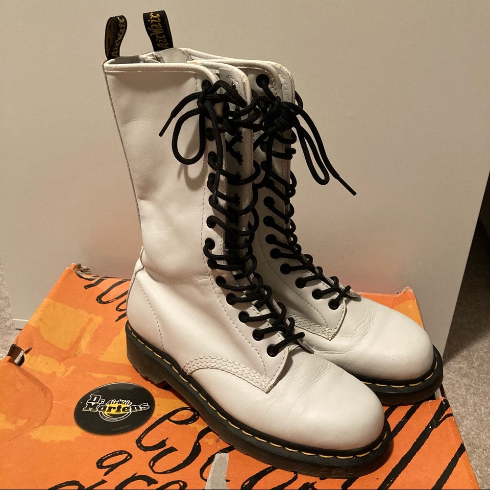 Doc Martens AirWair soft white boots